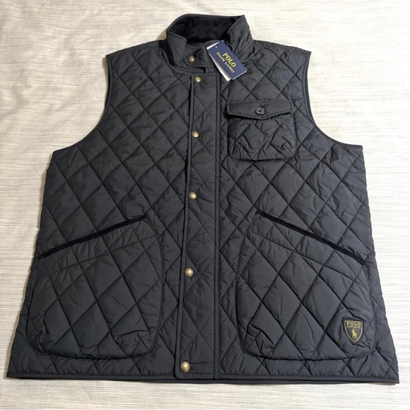 Ralph Lauren Men's Beaton Quilted Black Vest NWT - Picture 1 of 15